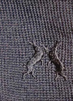Чисто шерстяной пуловер темно-синего цвета  peter christian великобритания  l6 фото