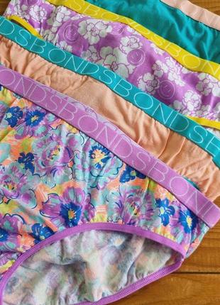 Комплект трусиків для дівчинки з 4 штук, вік 14-16 років, колір бузковий, персиковий, бірюзовий2 фото