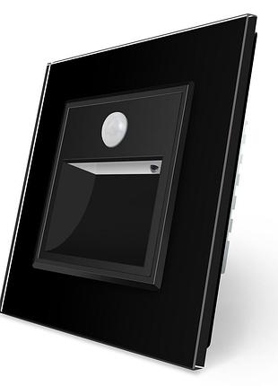 Світильник для сходів підсвітка підлоги з датчиком руху livolo чорний скло (722800512)