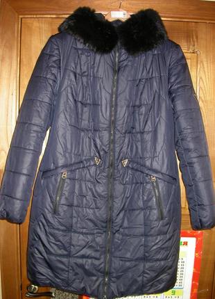 Зимнее теплющее пальто 54-56р.2 фото
