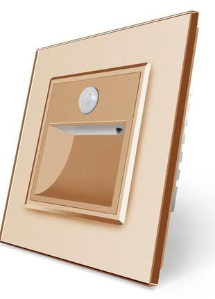 Світильник для сходів підсвітка підлоги з датчиком руху livolo золото скло (722800513)