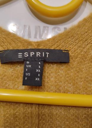 Кардигал-кофта на  пуговицях горчичного кольору бренду esprit.4 фото