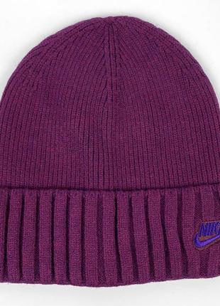 Зимняя шапка nike, цвет фиолетовый