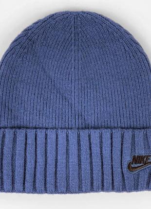 Зимова шапка nike, колір блакитний1 фото