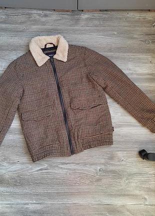 Утеплена куртка шерпа pull & bear