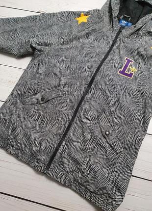 Жіноча вітровка / легка куртка з капюшоном adidas lakers адідас лейкерс оригінал / вітрівка6 фото