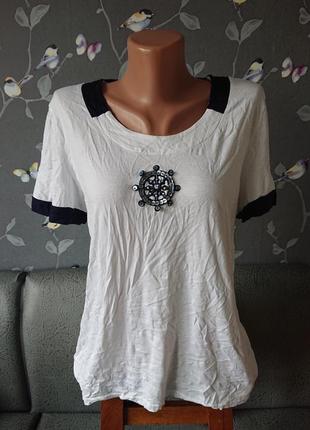 Женская футболка со штурвалом р.44/46 блузка блуза