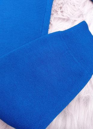 В'язані штани вязанные штаны, джогери машинної в'язки синього кольору на манжеті - щиколотці бренду primark.5 фото