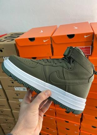 Високі чоловічі кросівки nike air force gore tex khaki. є термо та хутро3 фото