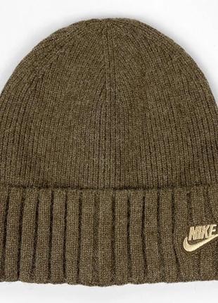 Зимова шапка nike, колір коричневий