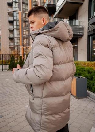 Куртка пуховик мужская зимняя беж5 фото