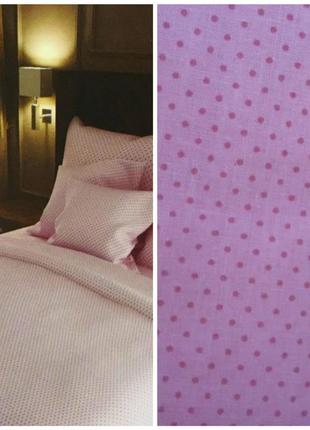 Полуторний комплект постільної білизни "рожевий", бязь голд люкс "віталіна"1 фото