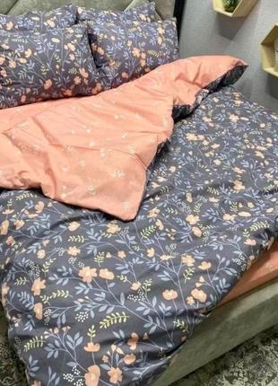 Евро комплект постельного белья " цветы, 17173 ", бязь голд люкс, "виталина"