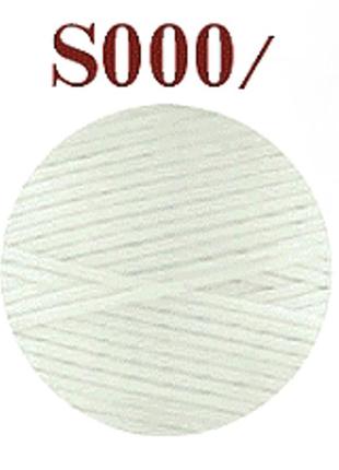 Нитка вощеная плоская 1 мм s000 200 м 210d/16 белый цвет нить для шитья кожи2 фото