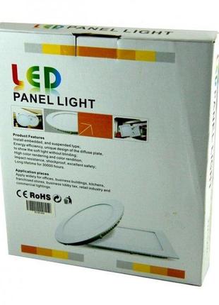 Лампочка led panel light 9w врезная круглая встраиваемый точечный светильник3 фото