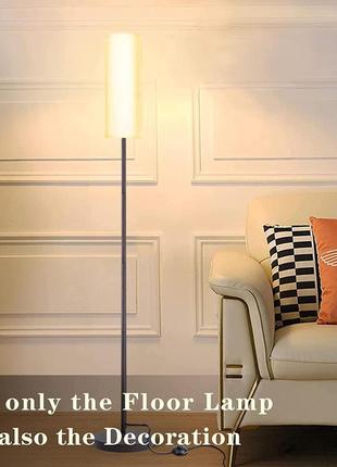 Торшер kiket home, напольный светильник современного дизайна с льняным абажуром4 фото