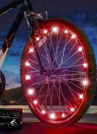 Світлодіодні ліхтарі activ life для велосипедних коліс червоні