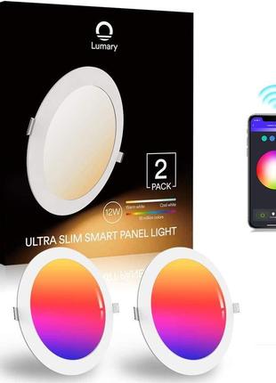 Світлодіодні світильники lumary 12 вт, тонкий круглий світильник smart wif
