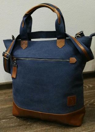 Женская бытовая сумка - "а-ля" джинса