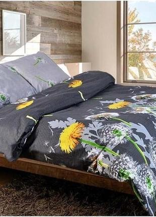 Постельное белье бязь gold одуванчики серые