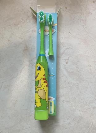 Зубна щітка електрична зелена дитина