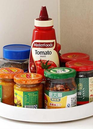 Обертовий піднос - органайзер для кухні 25 см округлений на 360 градусів