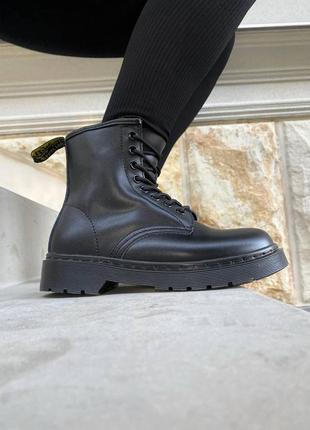 🍁🥰🍁dr martens 1460 mono black🍁черевики жіночі чорні доктор мартінс демісезонні, ботинки женские мартинс чёрные