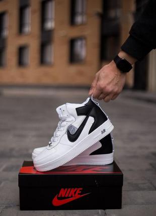 Кросівки зимні чоловічі найк форс, nike air force 1 high white, кроссовки найк форс мужские зимние с мехом, жіночі зимові