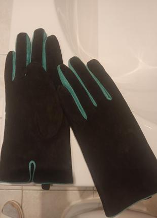 Женские замшевые  перчатки1 фото