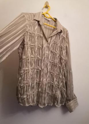 Блуза рубашка полупрозрачная бохо  италия