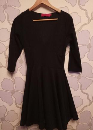 Чёрное платье boohoo 2