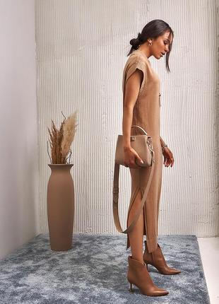 Жіноча туніка-жилет пісочного кольору. модель 2081 trikobakh8 фото