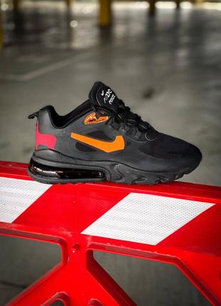 Кросівки nike air max 270 react black/orange4 фото