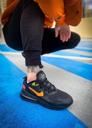 Кросівки nike air max 270 react black/orange2 фото