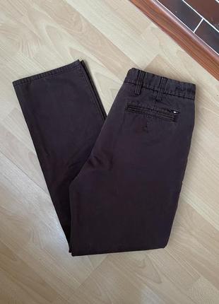 Коричневые джинсы tommy hilfiger свободного кроя с вышивкой5 фото