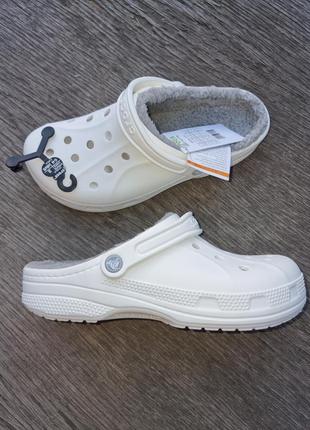 Сабо з хутром crocs lined м10 , м13 сабо з хутром crocs lined розмір в наявності м10-43/44-28cm м13-47/49-31см оригінал нові2 фото