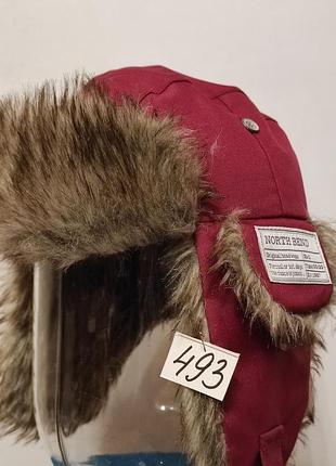 493. теплая шапка для мальчика.  р. - 46-50 / 1-3 года