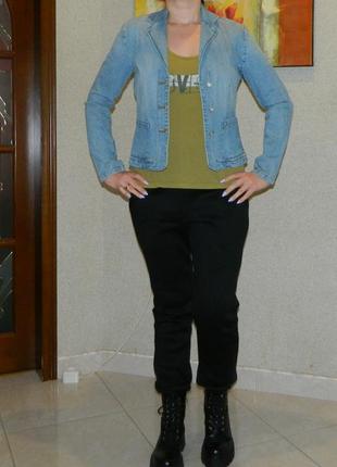 Р. 44-46 качественная женская джинсовая куртка пиджак fracomina9 фото
