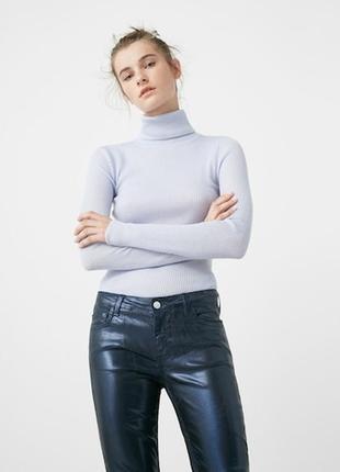 Металлизированные джинсы-скинни mango xs-s4 фото