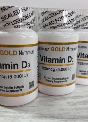 Витамин д3 5000 ме, 90/360 капсул, сша, california gold nutrition витамин d33 фото