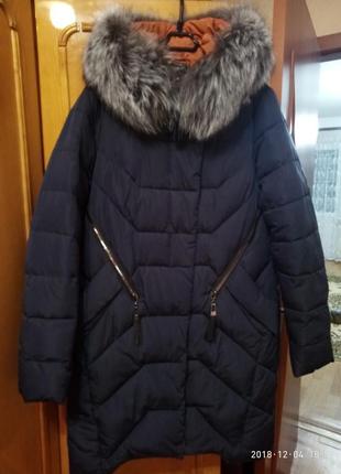 Пальто зимнее с чернобуркой