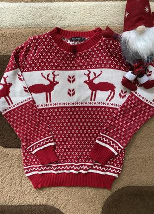 Світер з оленями , новий новорічний светр