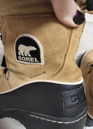 Брендовые натуральные зимние сапоги sorel waterproof размер 37.3 фото