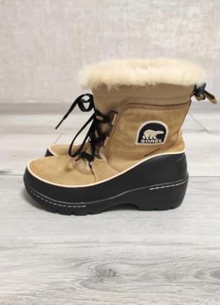 Брендовые натуральные зимние сапоги sorel waterproof размер 37.2 фото