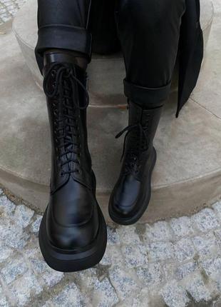 Черевики жіночі зимові ❄️ bottega veneta the bounce boots black2 фото