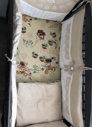 Бортики на детскую кровать, комплект белья на детскую кроватку, детское одеяло7 фото