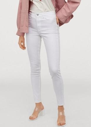 Джинси жіночі білі високі джинси 34/6  h&m 0706016010