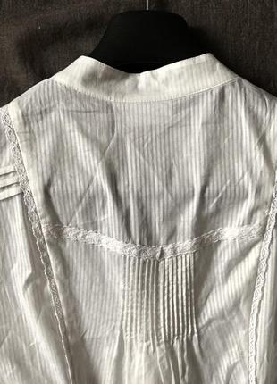 Блуза батістова з мереживами. 40 eu7 фото