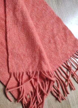 Красивый теплый шерстяной шарф натуральная шерсть.3 фото
