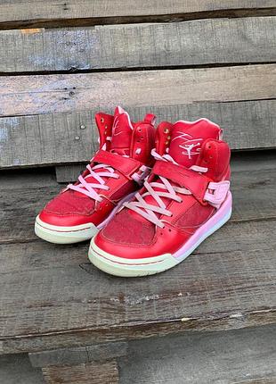 Вінтажні кросівки високі nike air jordan flt flight 45 hi prem gs girls valentines червоні оригінал flt flight 45 hi prem gs girls valentines